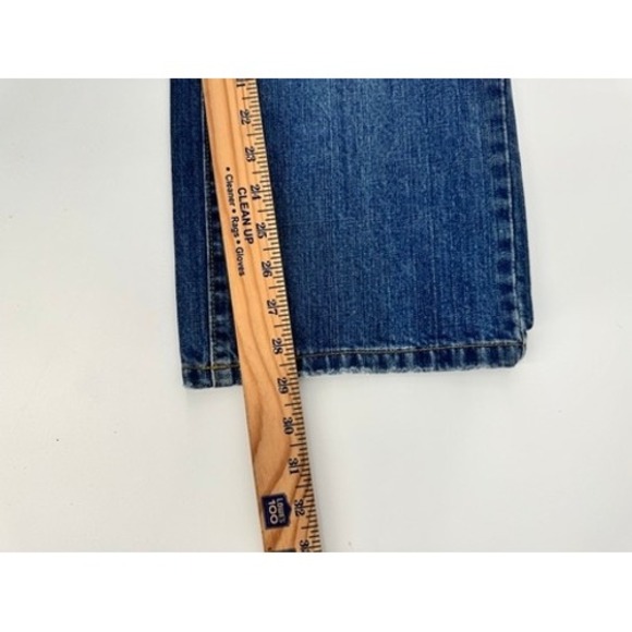 Vintage Y2K Old Navy Jeans Mens 31x30 Straight Cut Blue Distressed Medium Wash - Picture 8 of 13